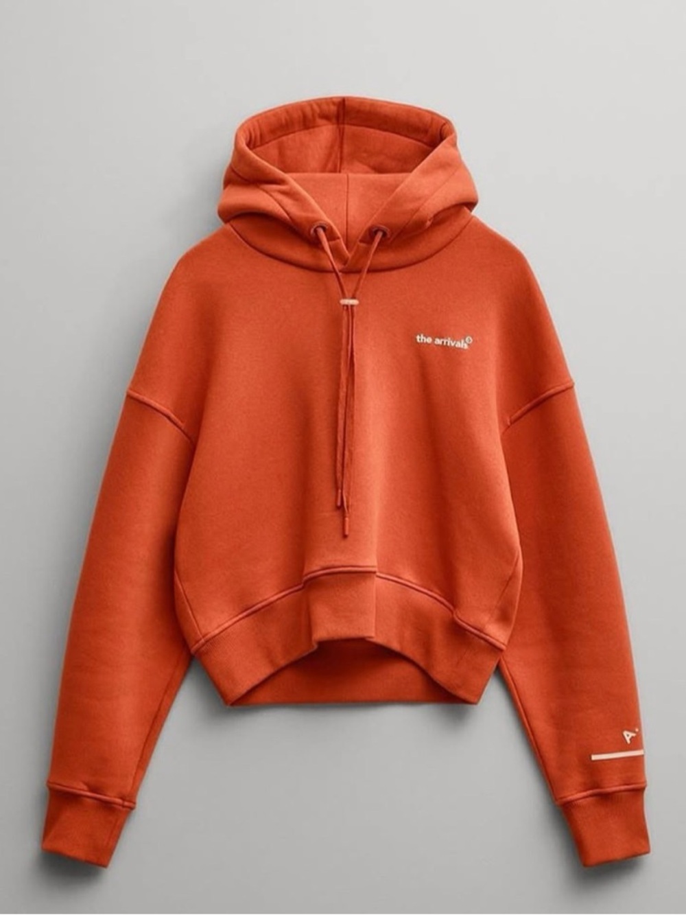 The Arrivals cropped hooded sweatshirt in orange Size M